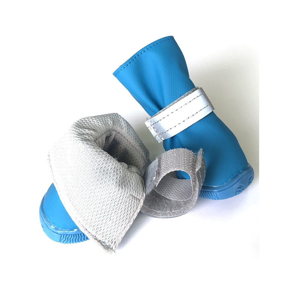 Черевики для собак Ruispet для малих порід, водонепроникні 4 шт №5 сині (2700000033128) - зображення 3