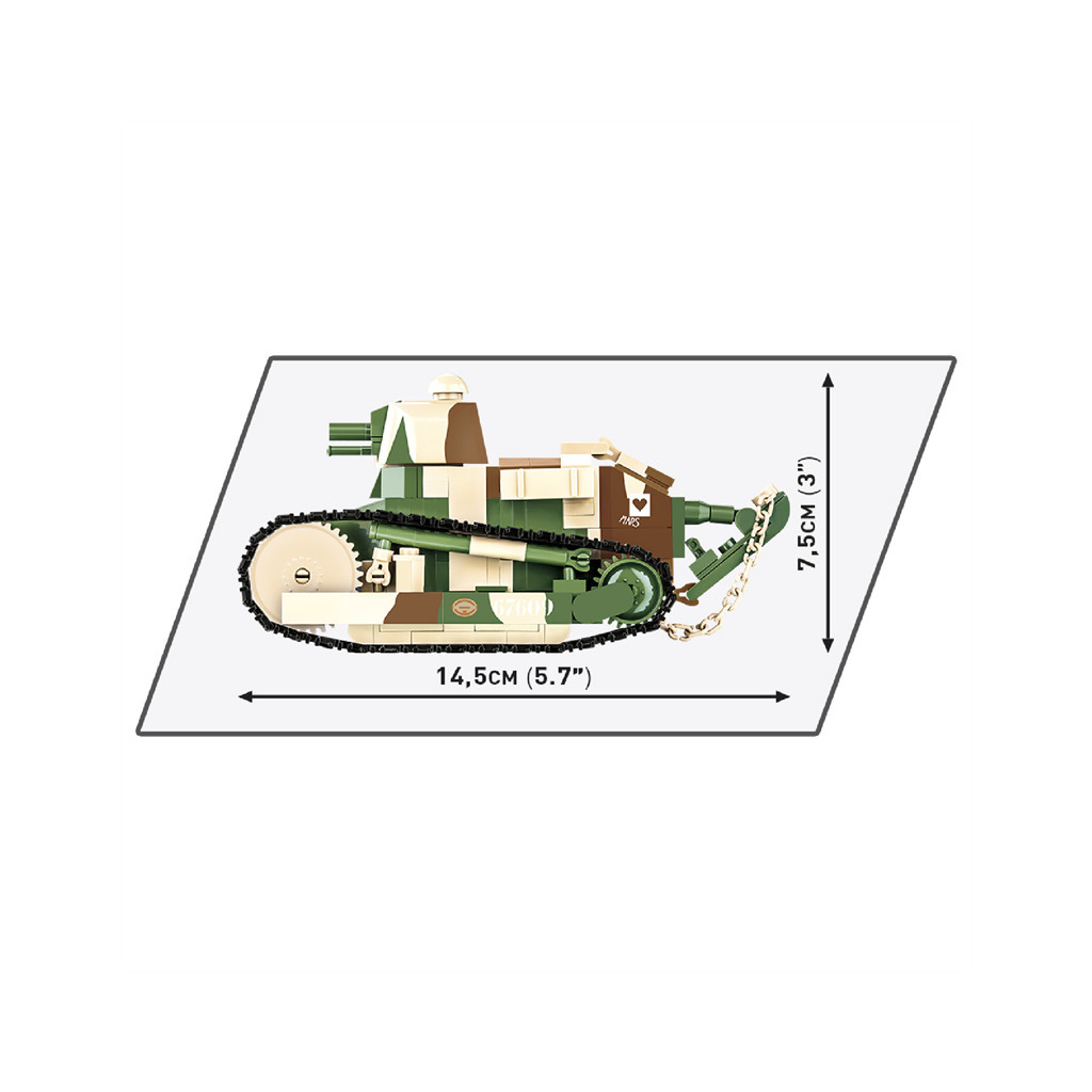 Конструктор Cobi Перша Світова Війна Танк Рено FT-17 Перемога, 304 деталей (COBI-2992) - зображення 5
