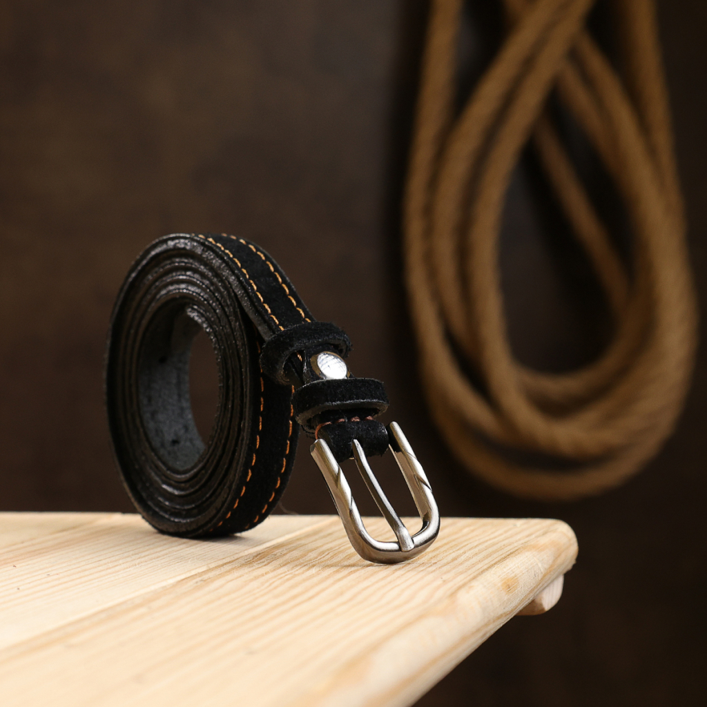 Ремінь Vintage Замшевий жіночий Чорний (20756) - зображення 8