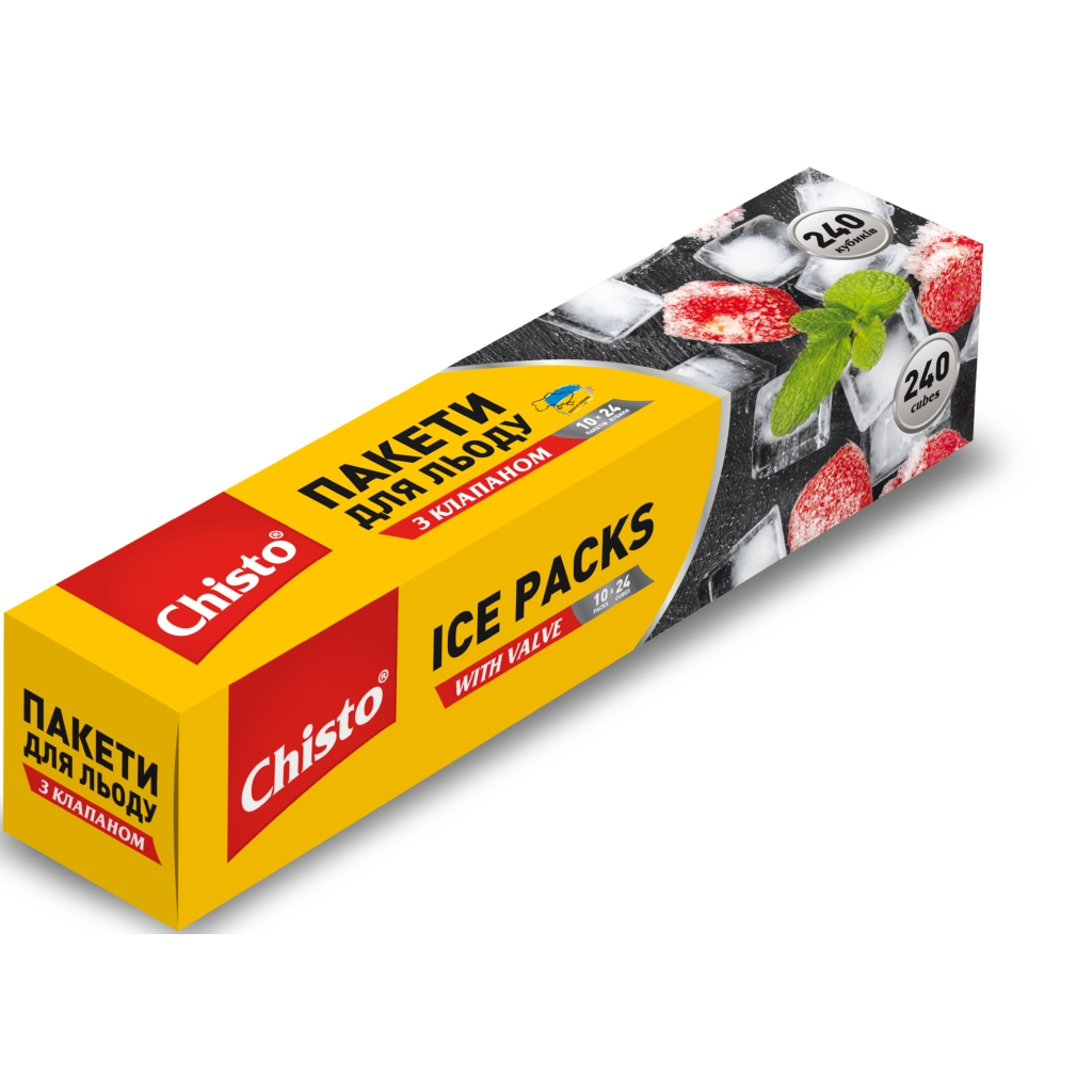 Пакетики для льоду Chisto 240 кубиків (4823098414414) - зображення 1