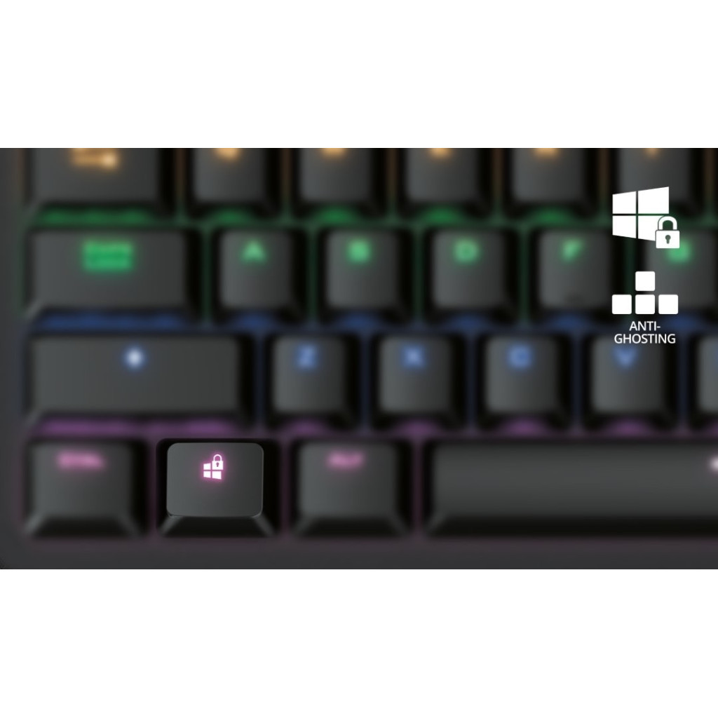 Клавіатура Trust GXT 863 Mazz Mechanical Keyboard UA USB Black (24200) - зображення 3