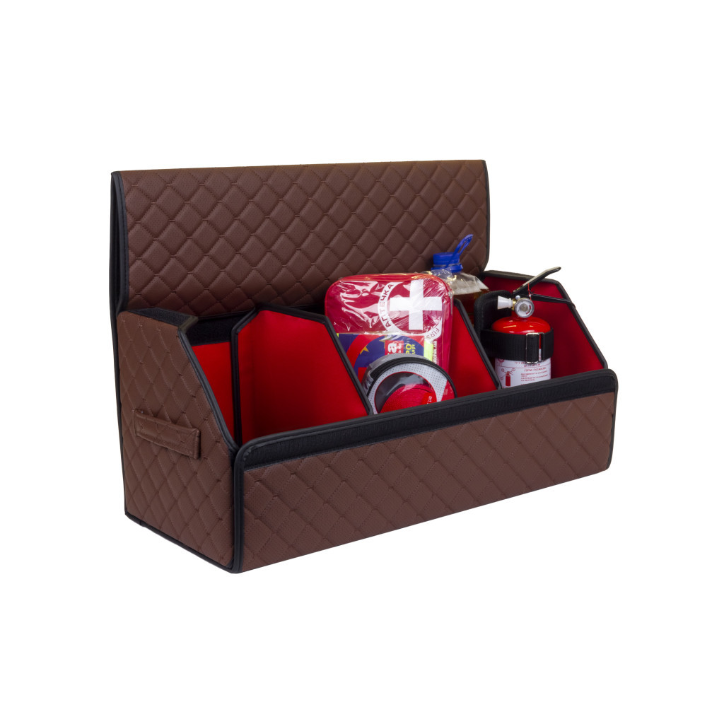 Сумка-органайзер EVAtech ECO L 30x30x65 см коричнева з коричневою ниткою (EHECELZZBR) - зображення 2