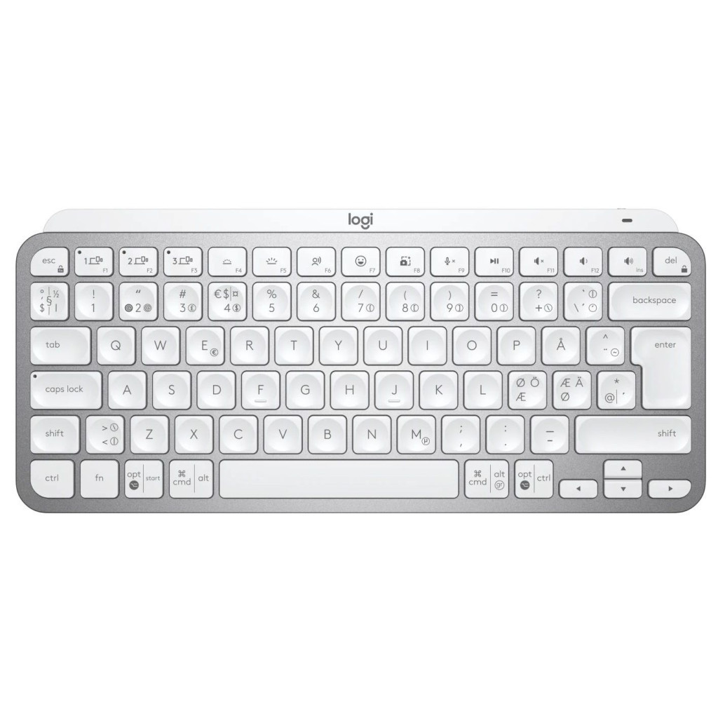 Клавіатура Logitech MX Keys Mini For Business Wireless Illuminated UA Pale Grey (920-010609) - зображення 1
