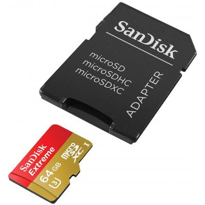 Карта пам'яті SanDisk 64GB microSDXC Extreme Class 10 UHS-I U3 (SDSQXNE-064G-GN6MA / SDSQXNE-064G-GN6АA) - зображення 4
