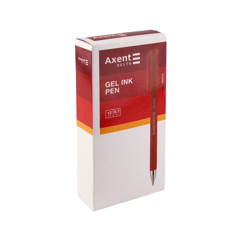 Ручка гелева Axent Delta by Axent Червона 0.7 мм (DG2042-06) - зображення 2