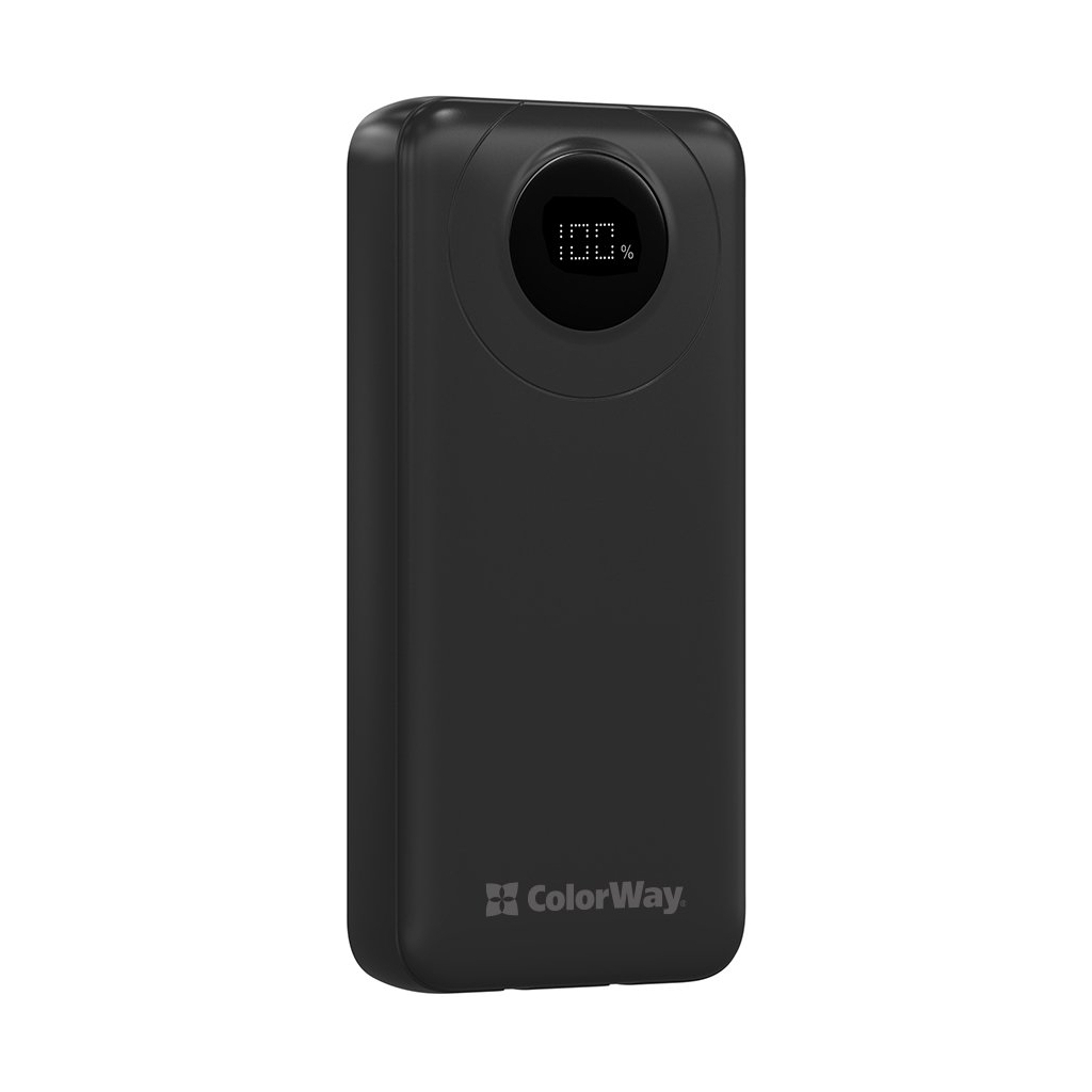 Батарея універсальна ColorWay 20 000 mAh EnergyPlus PD/18W, QC3.0/22.5W, Black (CW-PB200LPB4BK-PDD) - зображення 1