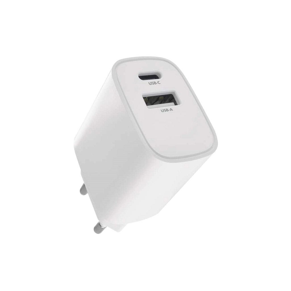 Зарядний пристрій EMOS V02B15 1xUSB-A + 1xUSB-C 15W GaN (V02B15) - зображення 1