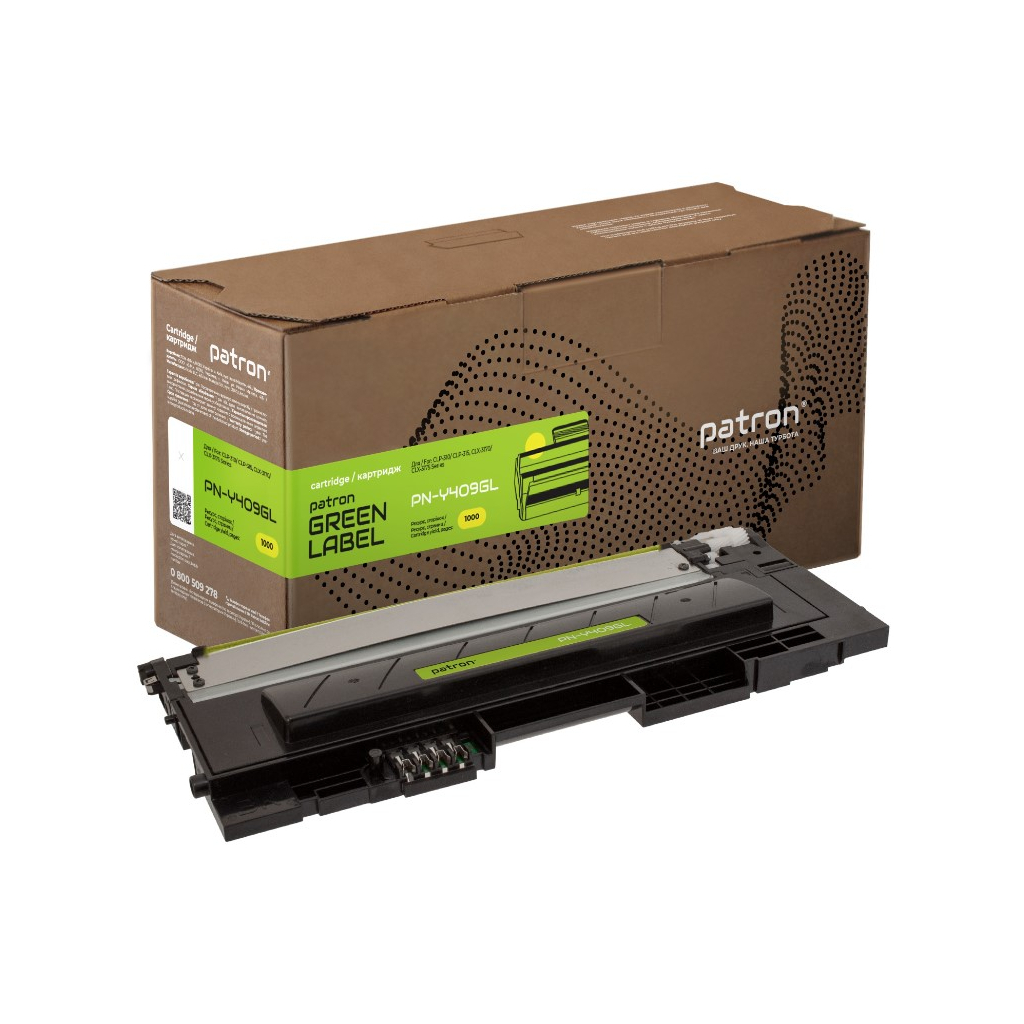 Тонер-картридж Patron Samsung CLT-409S Green Label, yellow (PN-Y409GL) - зображення 1