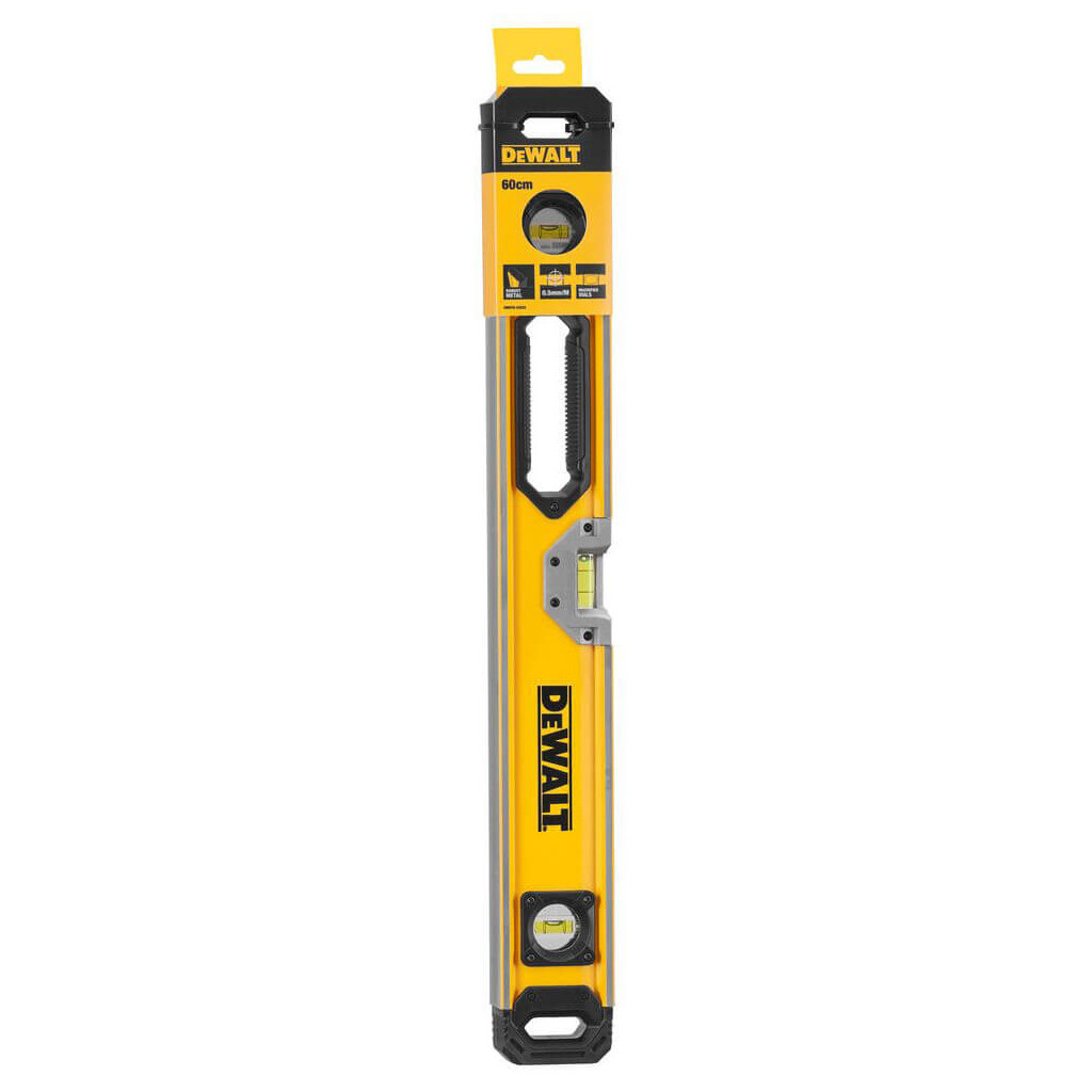 Рівень DeWALT BOX BEAM LEVELS, алюмінієвий, 3 капсули, 600 мм (DWHT0-43224) - зображення 4
