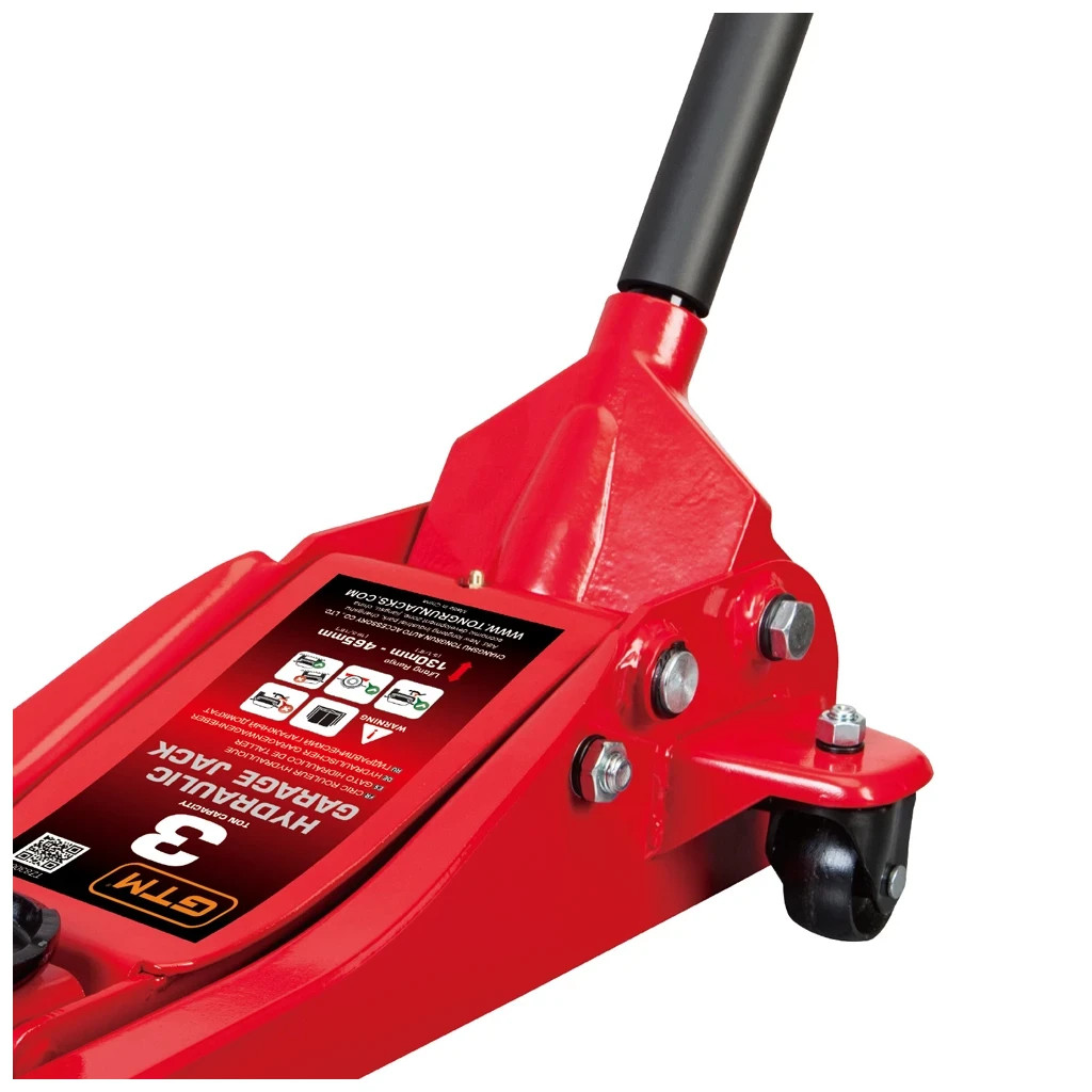 Домкрат GTM підкатний 3т (85-455мм) низькопрофільний (T830018) - изображение 2