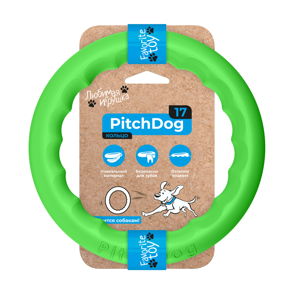 Іграшка для собак Collar PitchDog Кільце для апортування 17 см салатове (62365) - зображення 1
