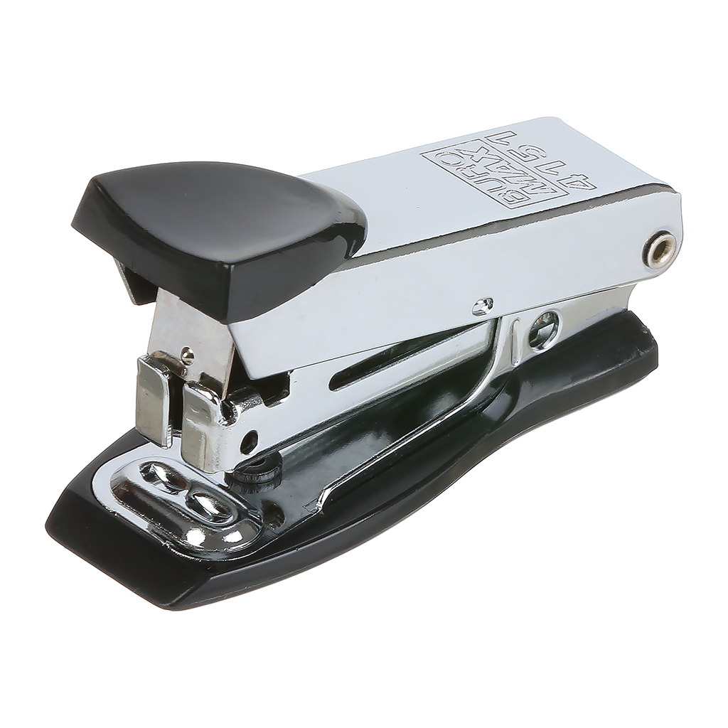 Степлер Buromax металевий МІНІ, 12 аркушів, (скоби №10), 61 х 34 х 25 мм, чорний (BM.4151-01) - зображення 1