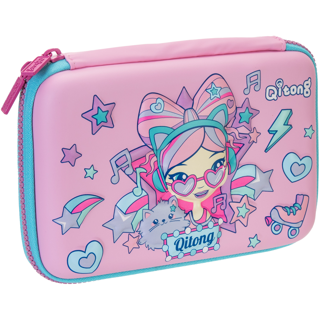 Пенал Cool For School 1 відділення з органайзером рожевий (QT-5630-Pink) - зображення 1