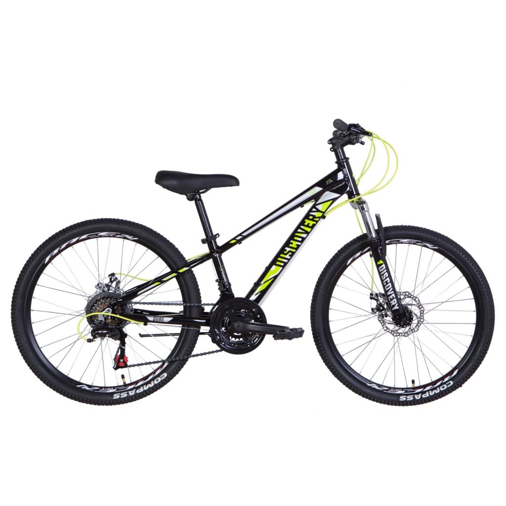 Велосипед Discovery 24" QUBE AM DD рама-11,5" 2021 Black/Yellow (OPS-DIS-24-268) - зображення 1
