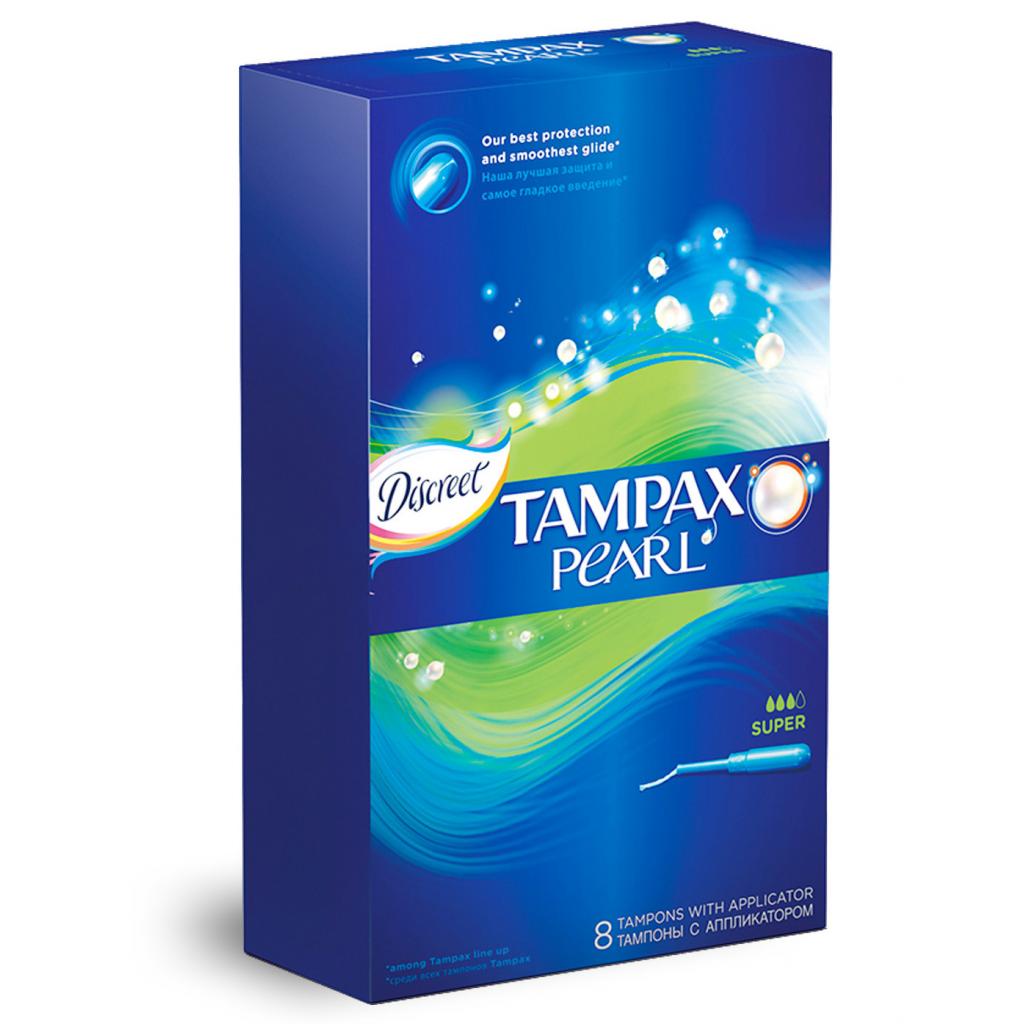 Тампони Tampax Compak Super Single с апликатором 8 шт (4015400219651) - изображение 1