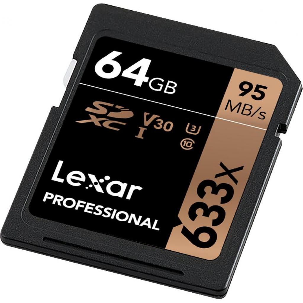 Карта пам'яті Lexar 64GB SDXC class 10 UHS-I U3 V30 633x Professional (LSD64GCB633) - зображення 4