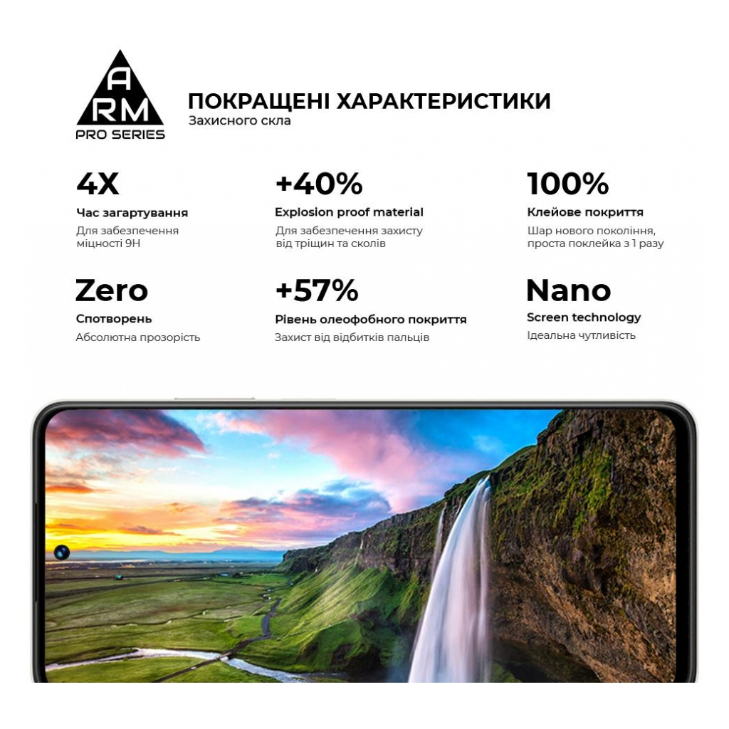 Скло захисне Armorstandart Pro Realme C55 Black (ARM67931) - зображення 5
