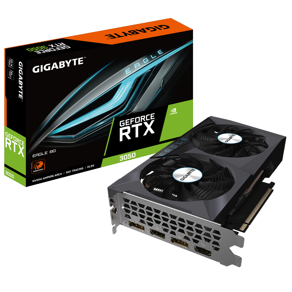 Відеокарта GIGABYTE GeForce RTX3050 8Gb EAGLE (GV-N3050EAGLE-8GD) - зображення 1
