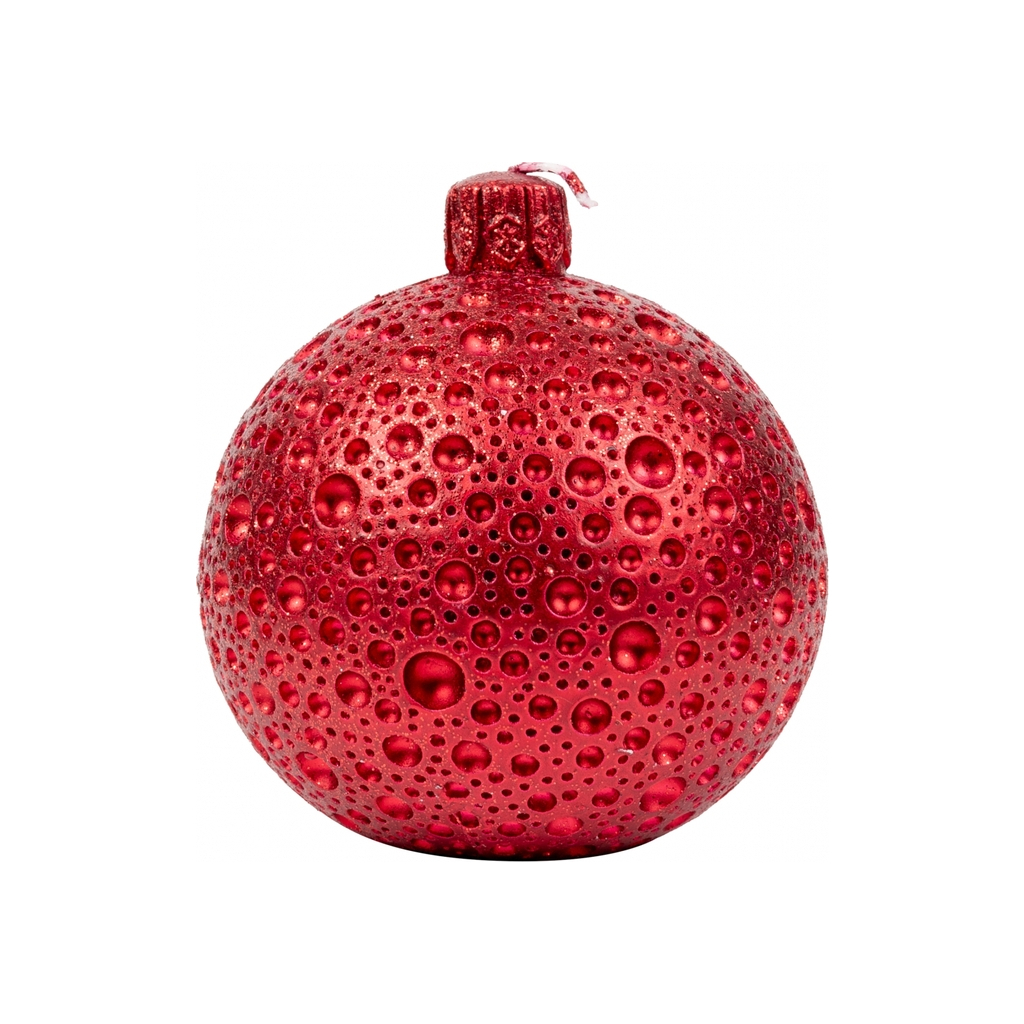 Свічка Novogod`ko Куля 9*9см, червона, парафін (974671) - зображення 1