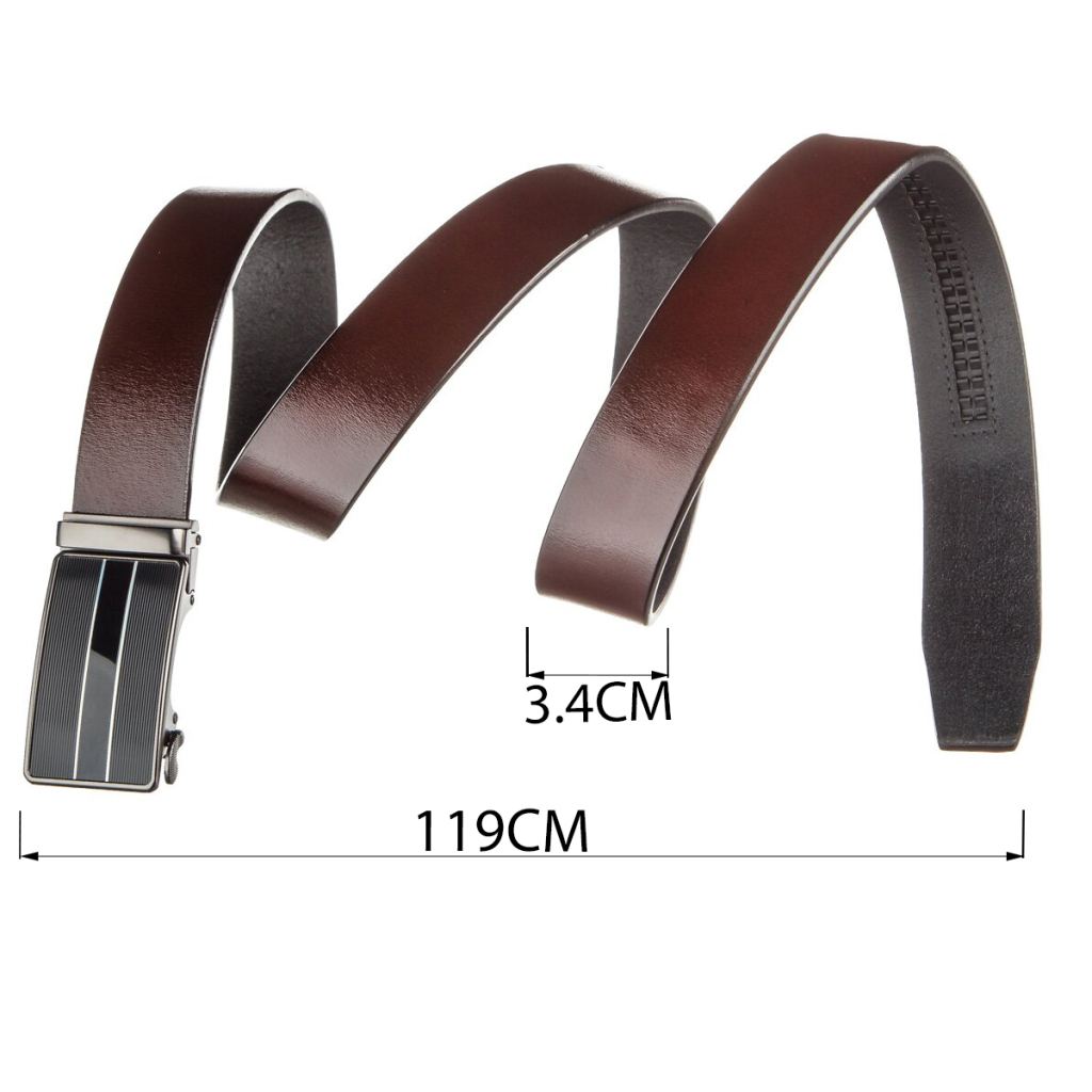 Ремінь Vintage З автоматичною пряжкою Коричневий (20210) - зображення 4