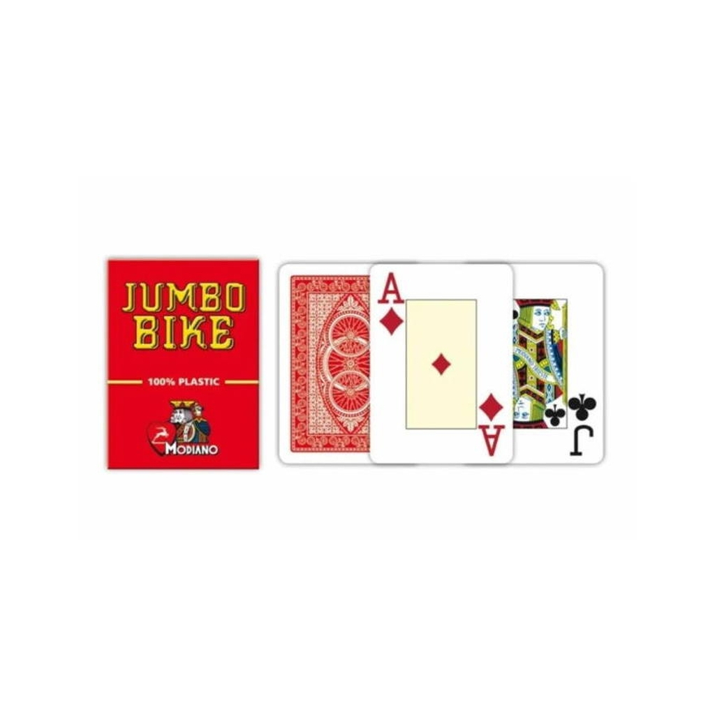 Гральні карти Modiano Bike Trophy 100 Plastic Jumbo Index (red) (00578) - зображення 3
