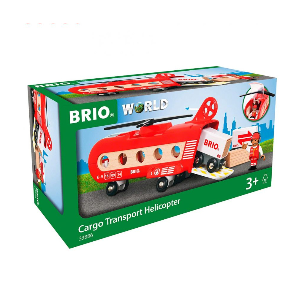 Залізниця Brio Вантажний вертоліт з вагонами (33886) - зображення 6