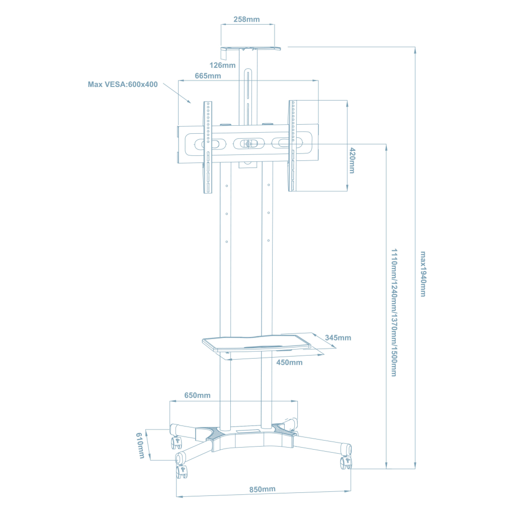 Стійка презентаційна Walfix TVS-6004B - зображення 4
