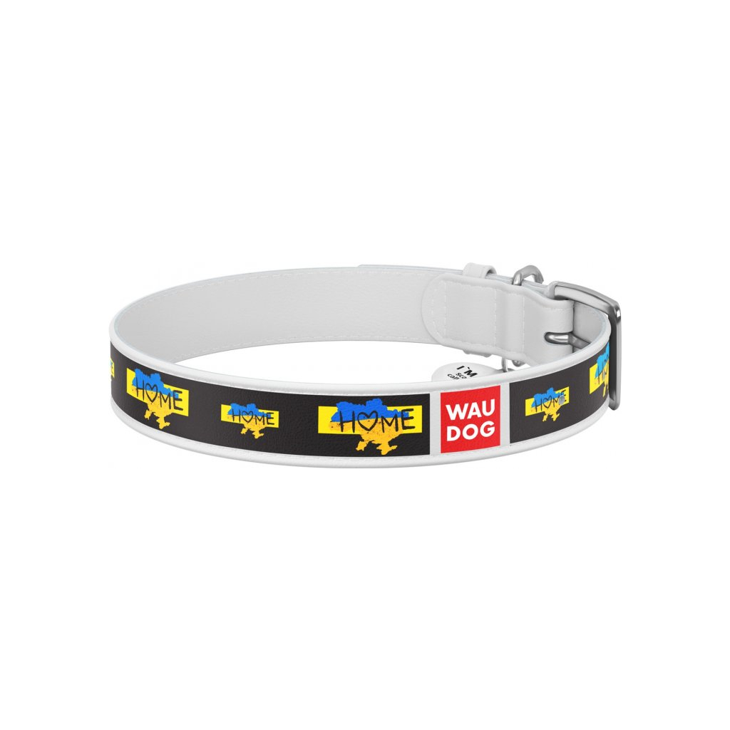Нашийник для тварин WAUDOG Design з QR паспортом "Дім" XXS Ш 12 мм Д 18-24 см (білий) (3601-0230-15) - зображення 2
