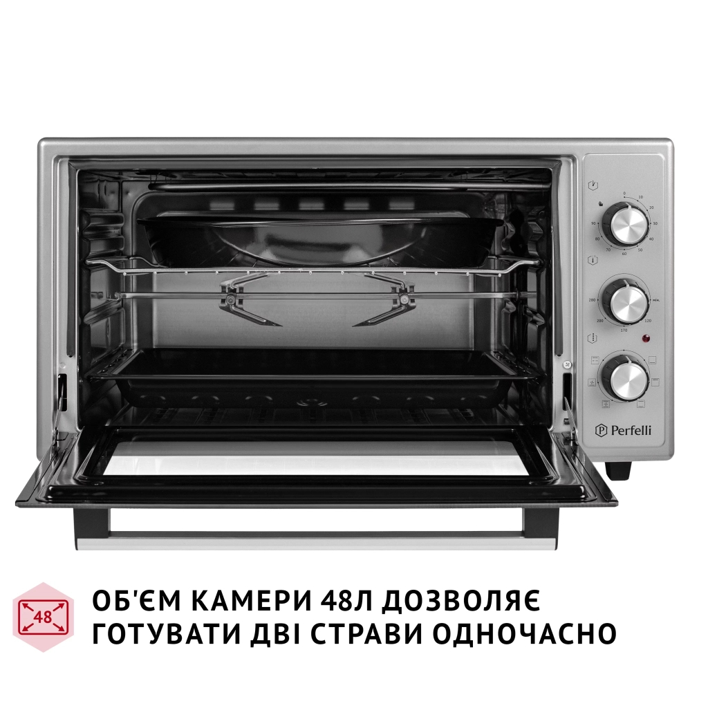 Електропіч Perfelli SIERRA 48 GREY - зображення 2