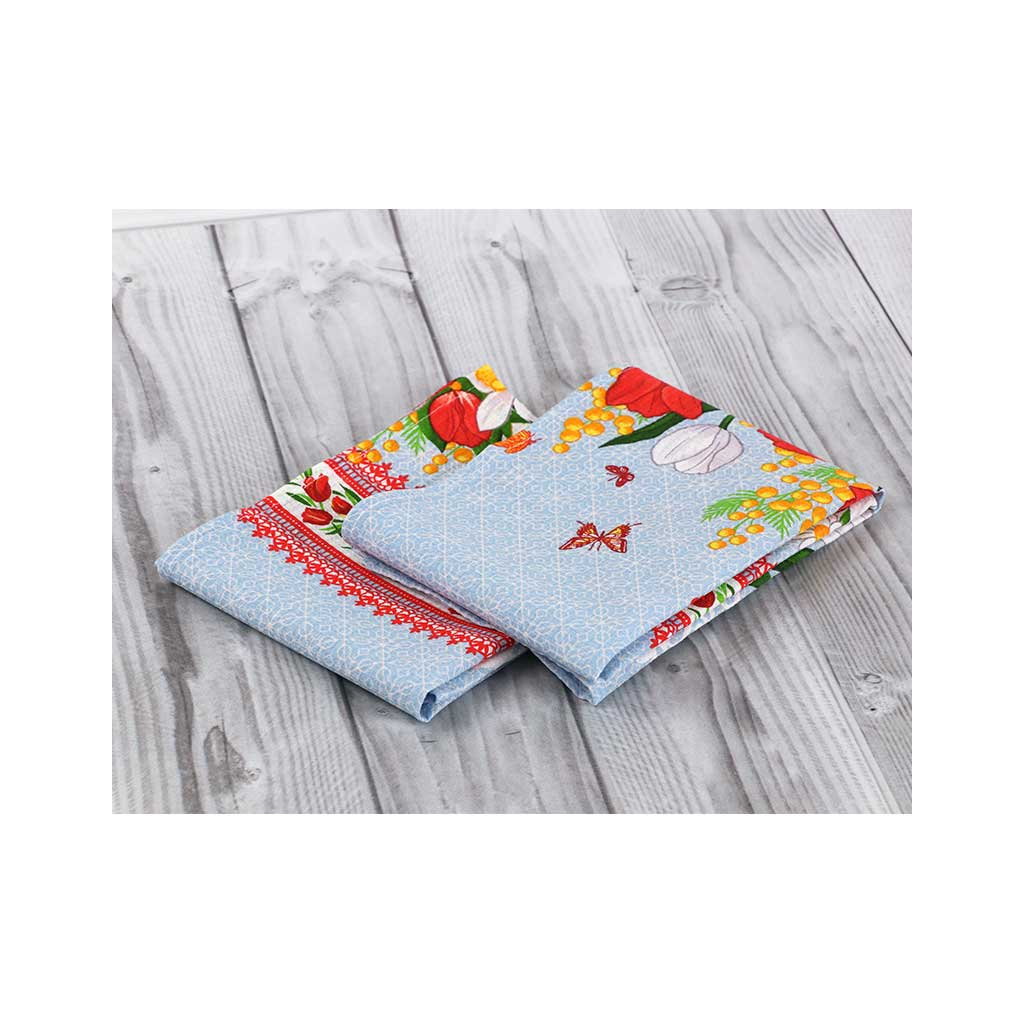 Рушник Руно вафельний набивний Весняні квіти- 1, 35х70 см (217.15_Весняні квіти_1) - зображення 9