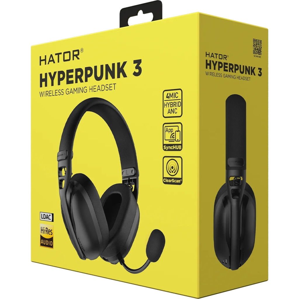 Навушники Hator Hyреrpunk 3 Wireless Hi-Res SyncHUB connection Black (ESH15) - зображення 8