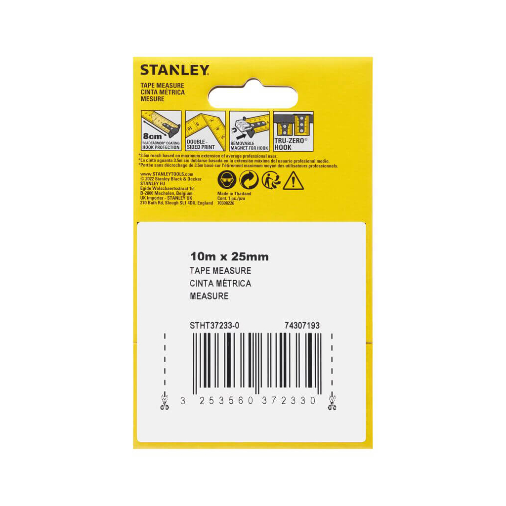 Рулетка Stanley CONTROCONTROL-LOCK 10мх25мм двостороння шкалаL-LOCK 10мх25мм, двосотроння шкала (STHT37233-0) - зображення 5