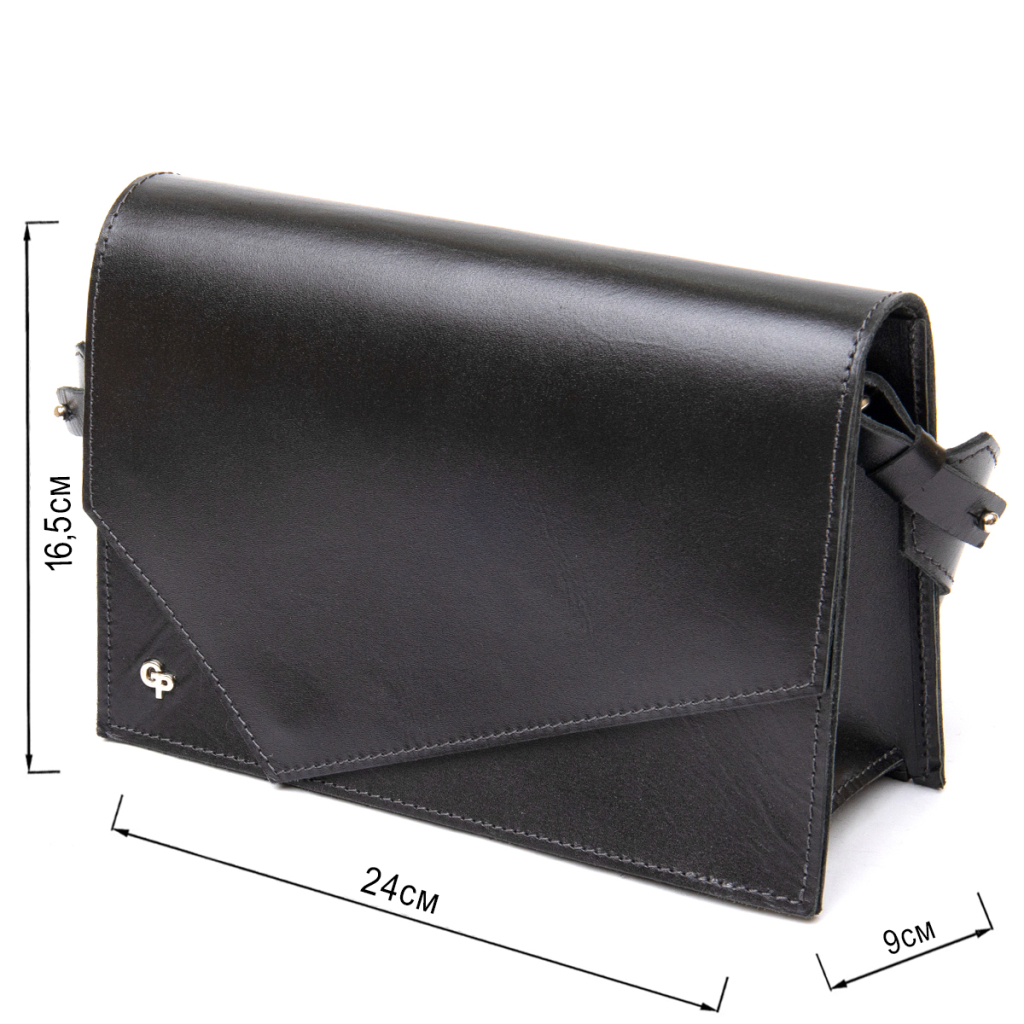 Сумка Grande Pelle З натуральної шкіри Чорна (11434) - зображення 3