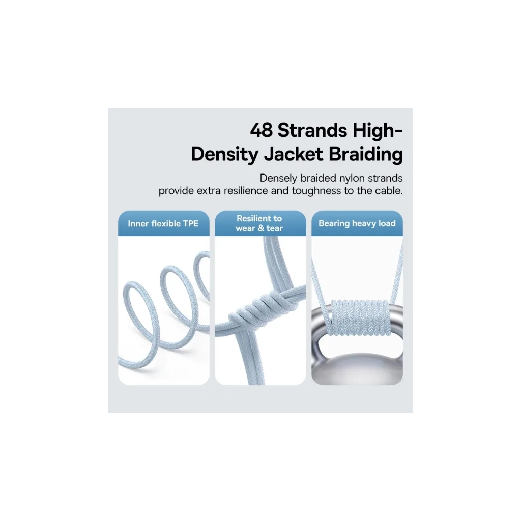 Дата кабель USB-C to Lightning 1.0m 20W Gem Fast-Charging blue Baseus (P10373001311-00) - picture 9