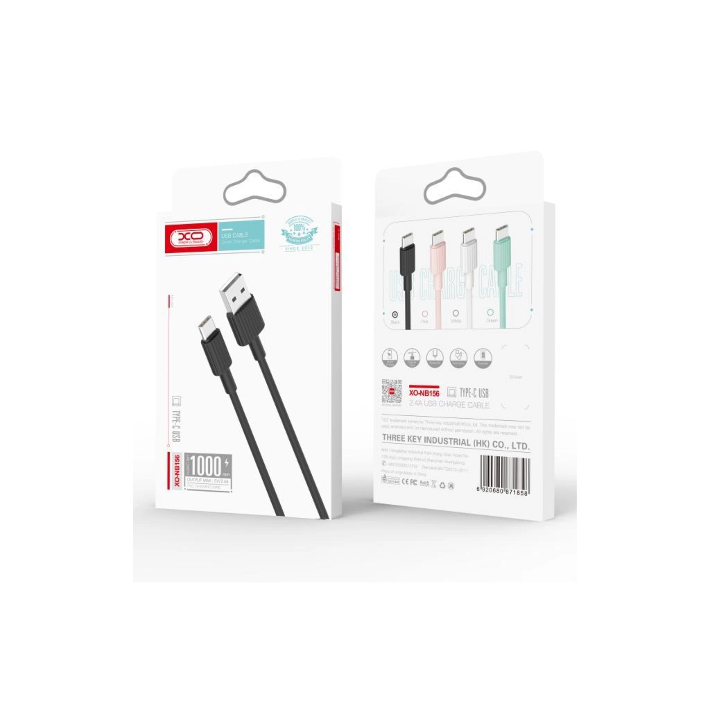 Дата кабель USB 2.0 AM to Lightning 1.0m 2.4A white XO (NB156-L-1-WH) - зображення 2