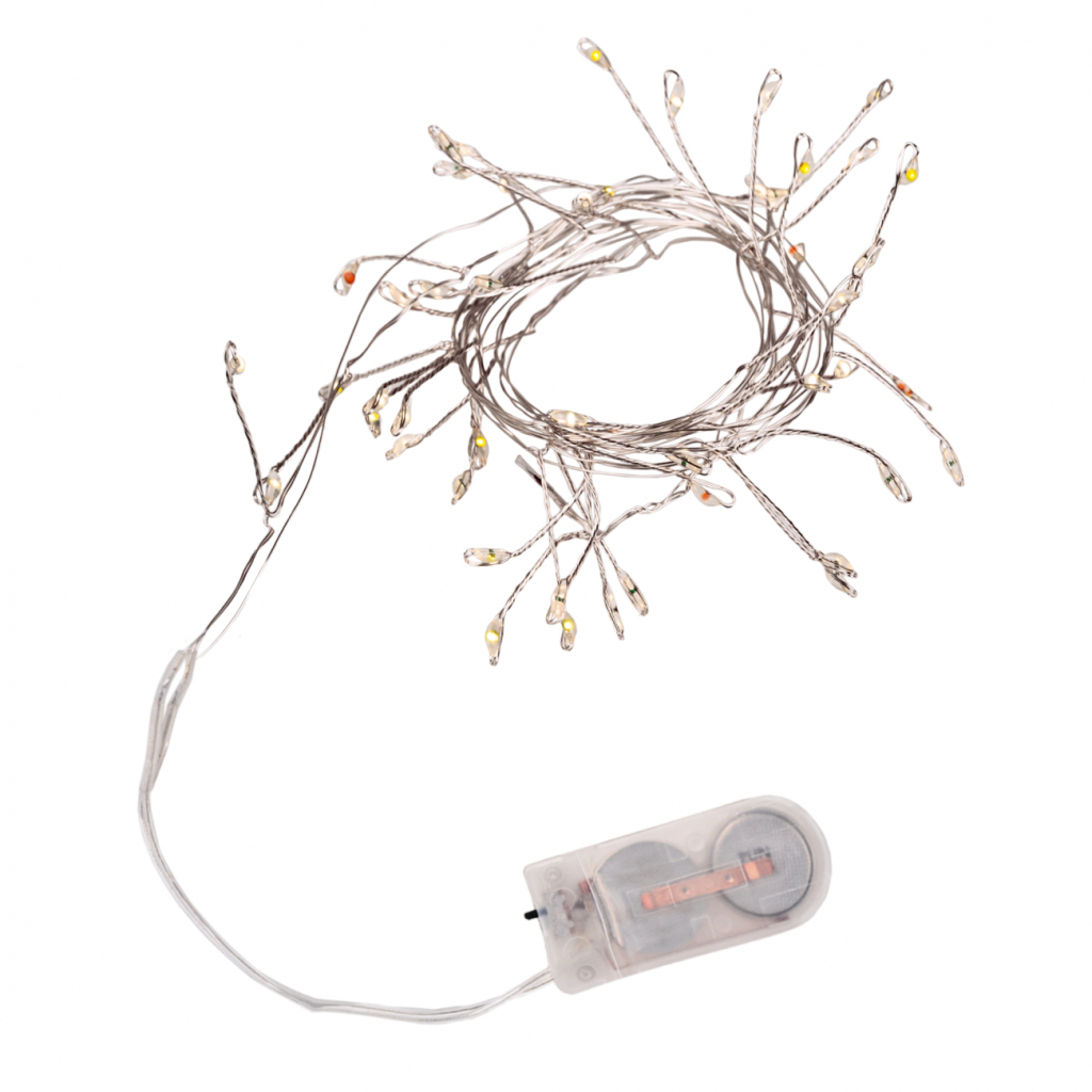 Гірлянда YES! Fun Кластер на мідному дроті 50 LED Різнокольорова 1 м Статична на батарейках (975019) - зображення 2