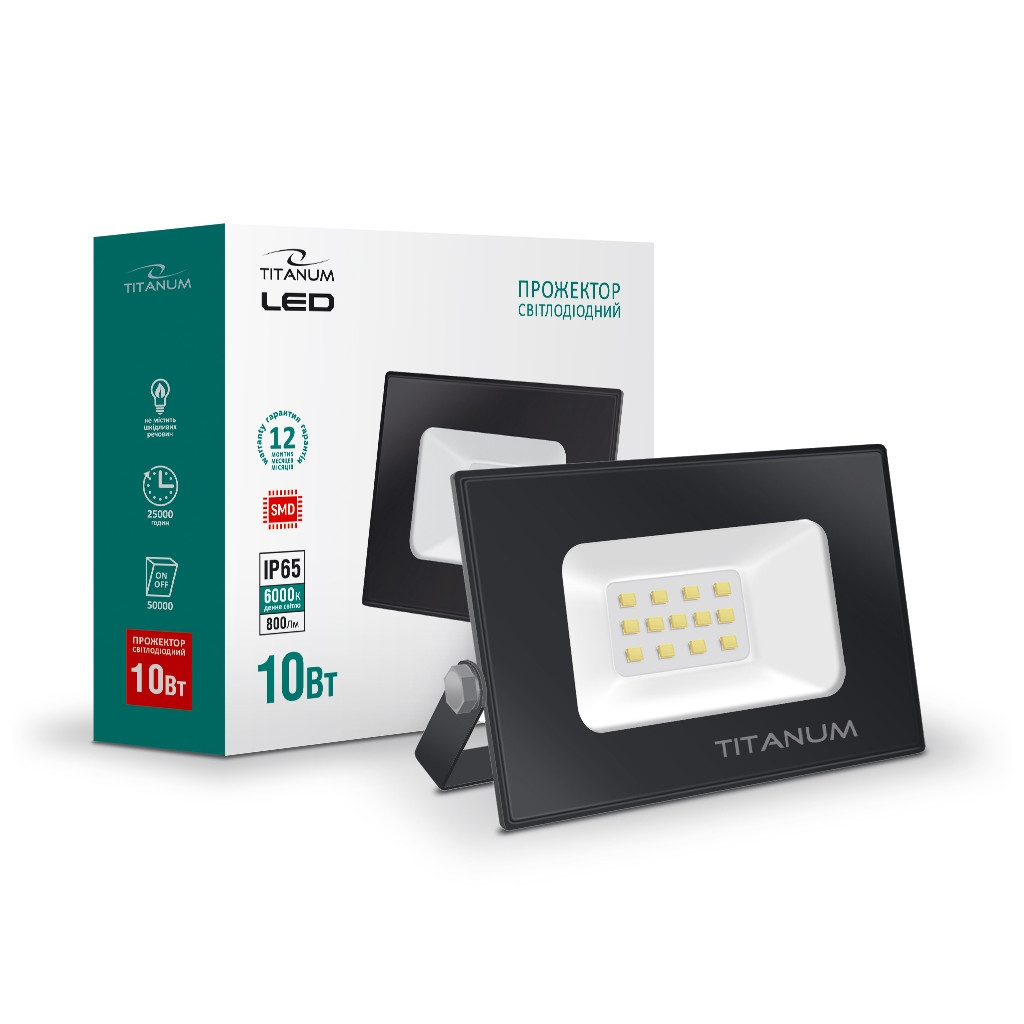 Прожектор TITANUM LED 10W 6000K TLF106 220V (TLF106) - зображення 2