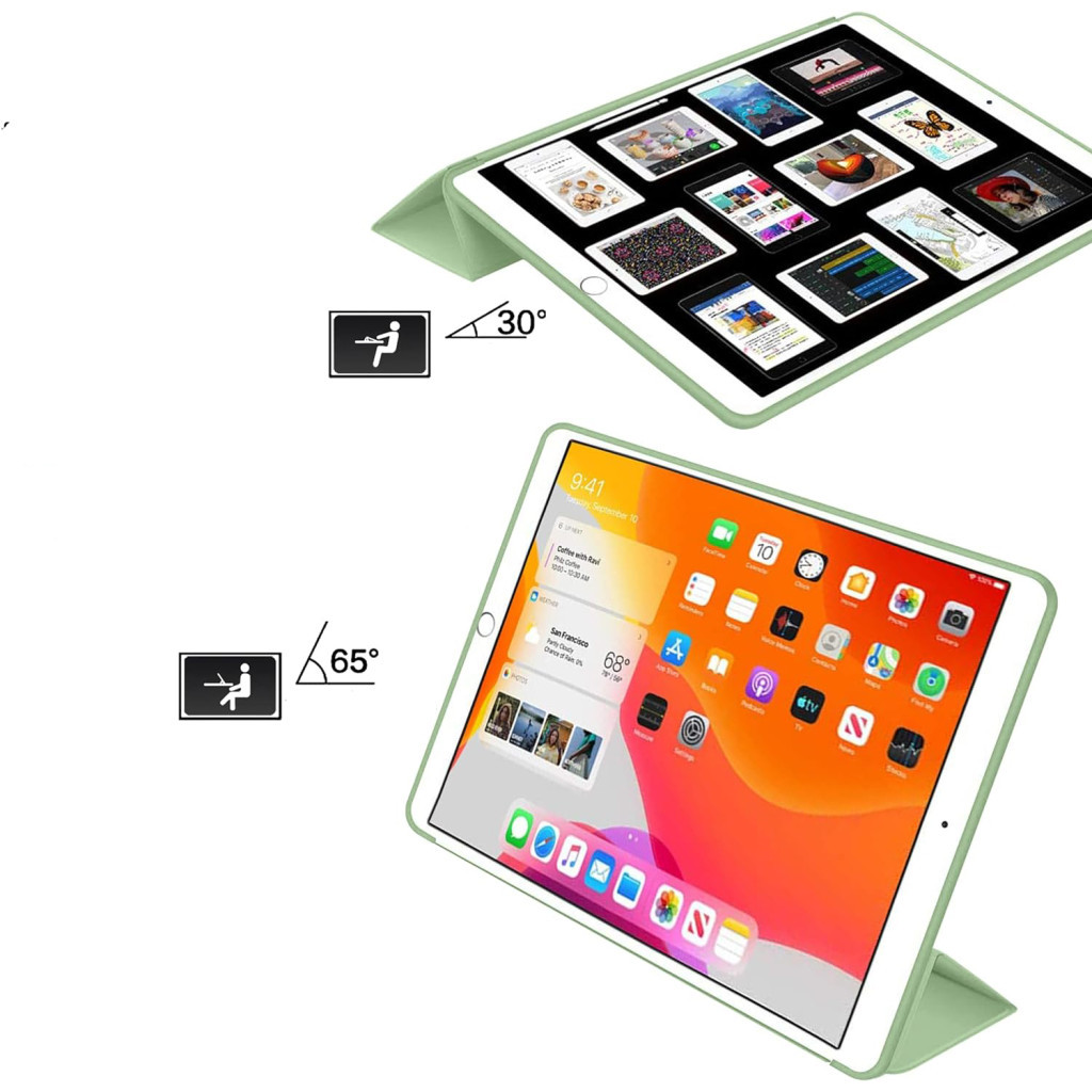 Чохол до планшета BeCover Tri Fold Soft TPU Silicone Apple iPad Air (4/5) 2020/2022 10.9" Green (711131) - зображення 6