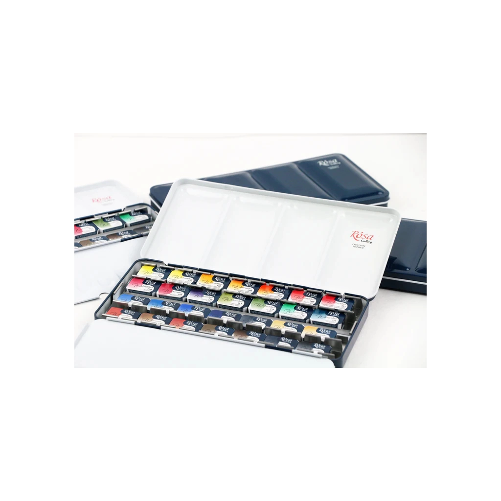 Акварельні фарби Rosa Gallery Класика, в металевому пеналі, 28 кольорів 2.5 мл (4823098506973) - зображення 3