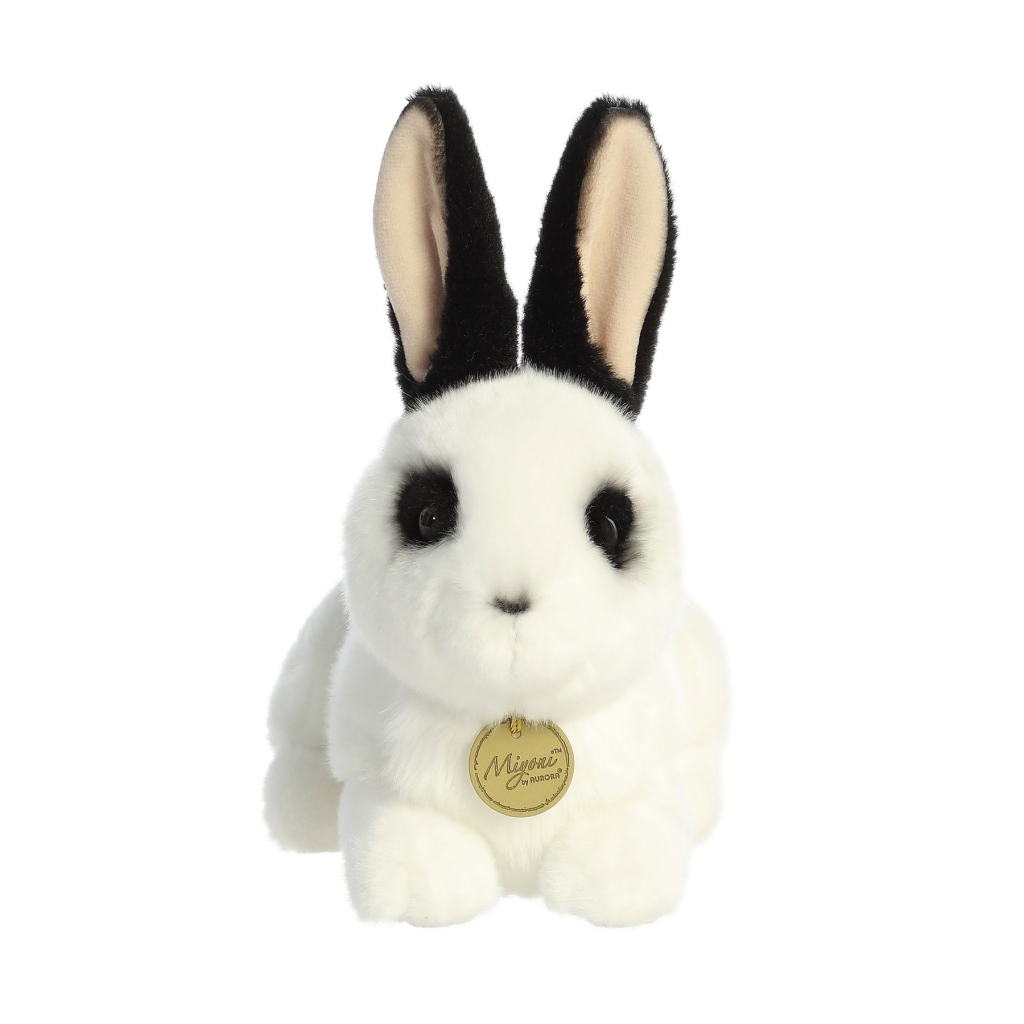 М'яка іграшка Aurora Кролик білий з чорними вухами 25 см (210788A) - зображення 2