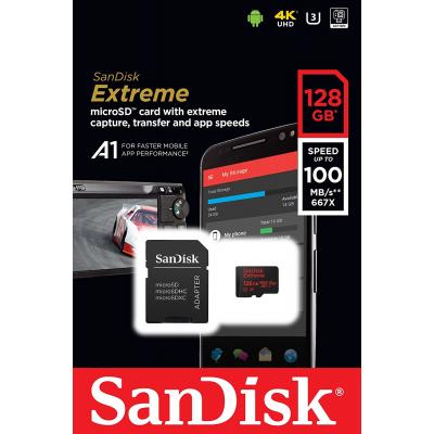 Карта пам'яті SanDisk 128GB microSD class 10 V30 A1 UHS-I U3 4K Extreme (SDSQXAF-128G-GN6MA) - зображення 5