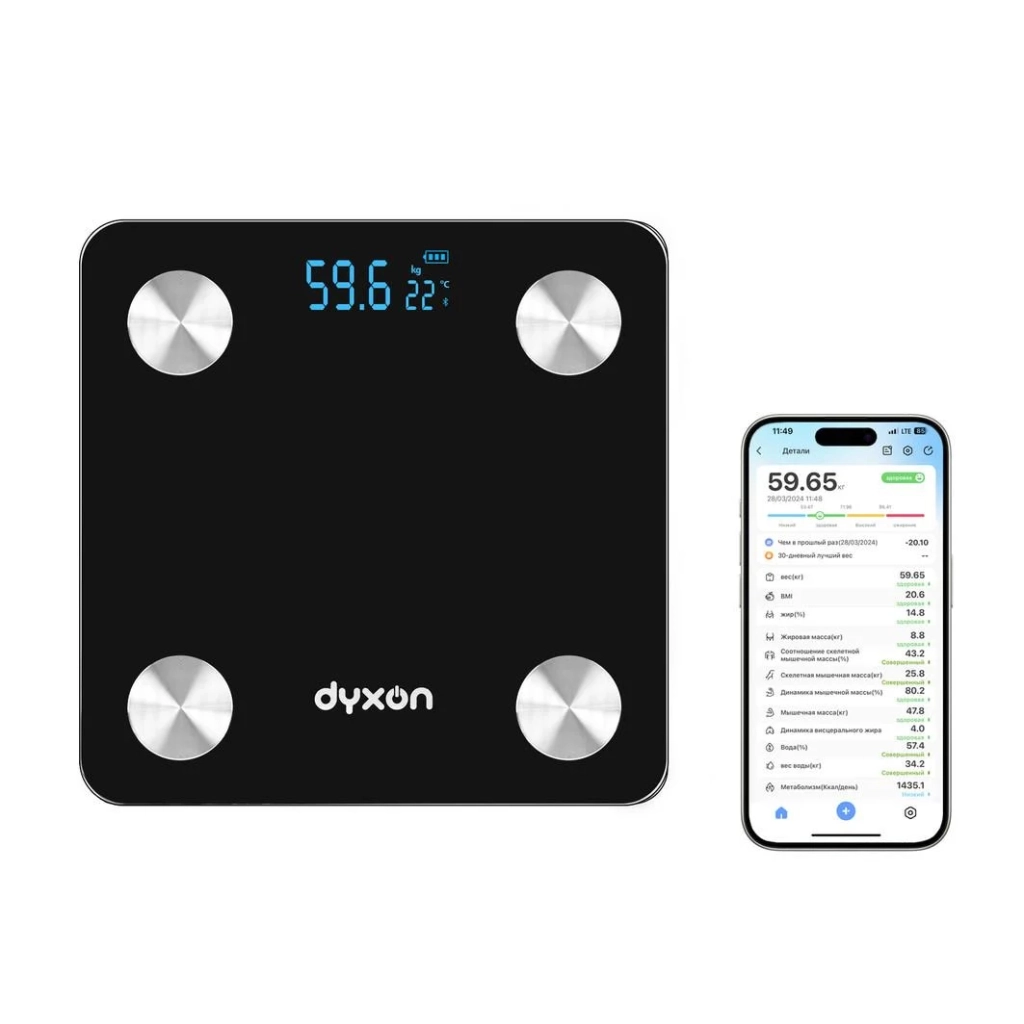 Ваги підлогові DYXON MEGASCALES 200 Black (DXNVGMGSCLS200B) - зображення 2