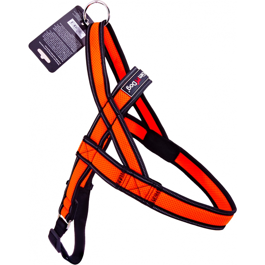 Шлея для собак GimDog Alfresco Y неопрен 3.2х75 80-100 см помаранчева (8009632059785) - зображення 1