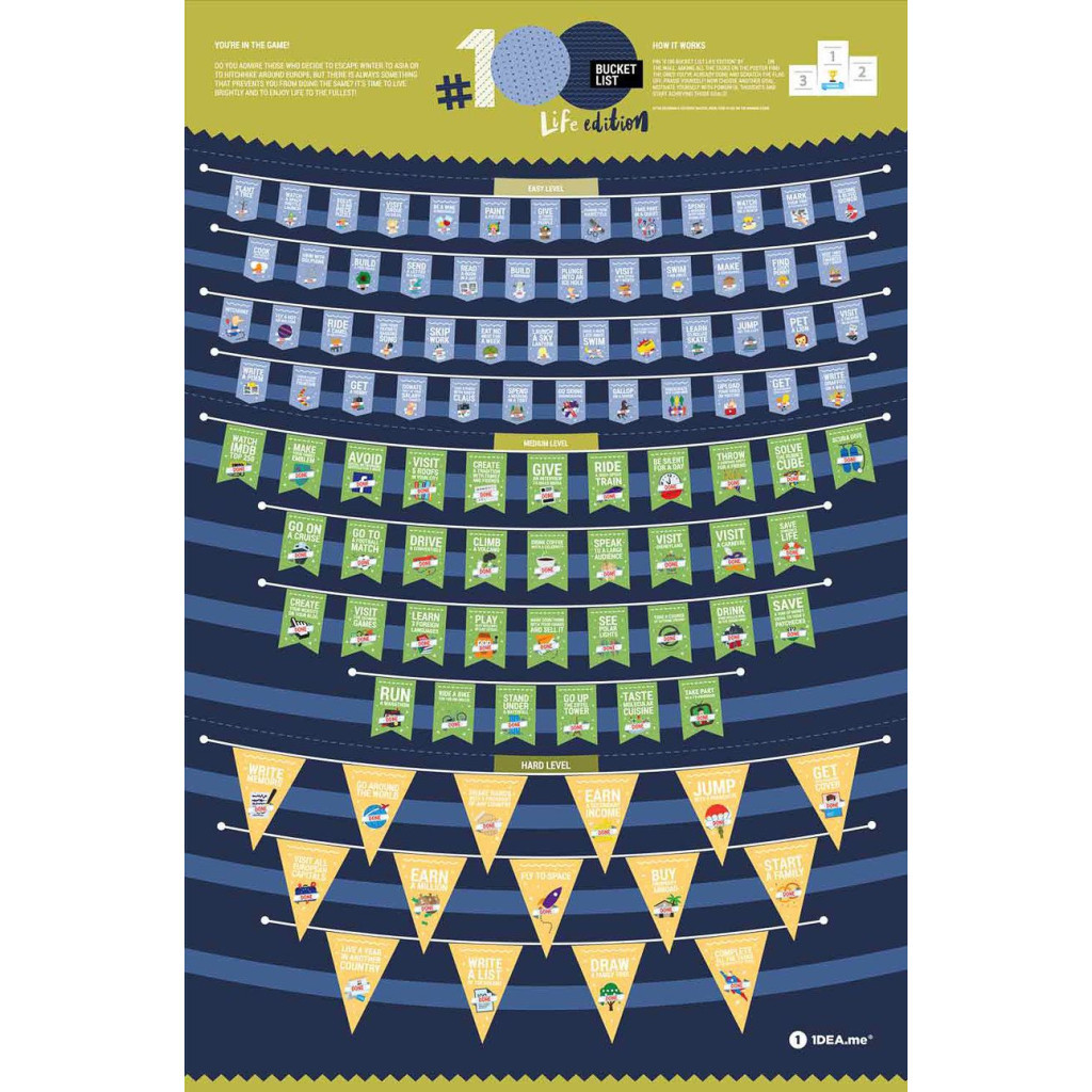 Скретч постер 1DEA.me 100 Справ Bucket List LIFE edition (13017) - изображение 2
