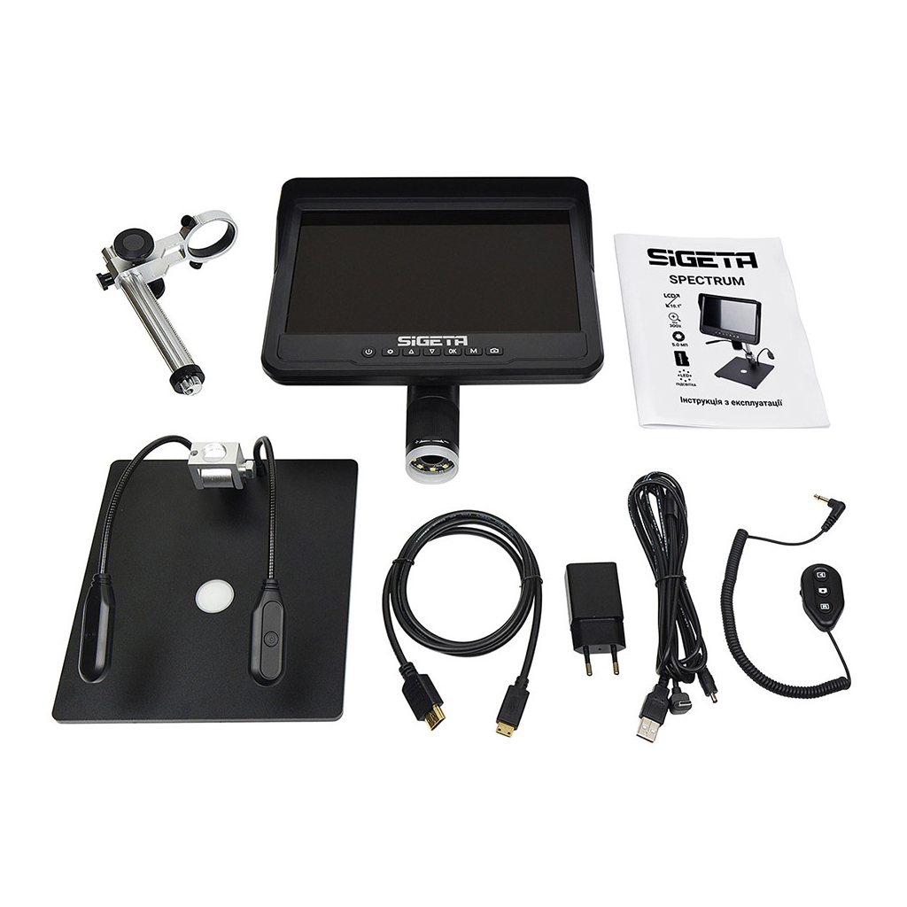 Мікроскоп Sigeta Spectrum 10x-300x 5 MP 10.1" LCD (65513) - изображение 8