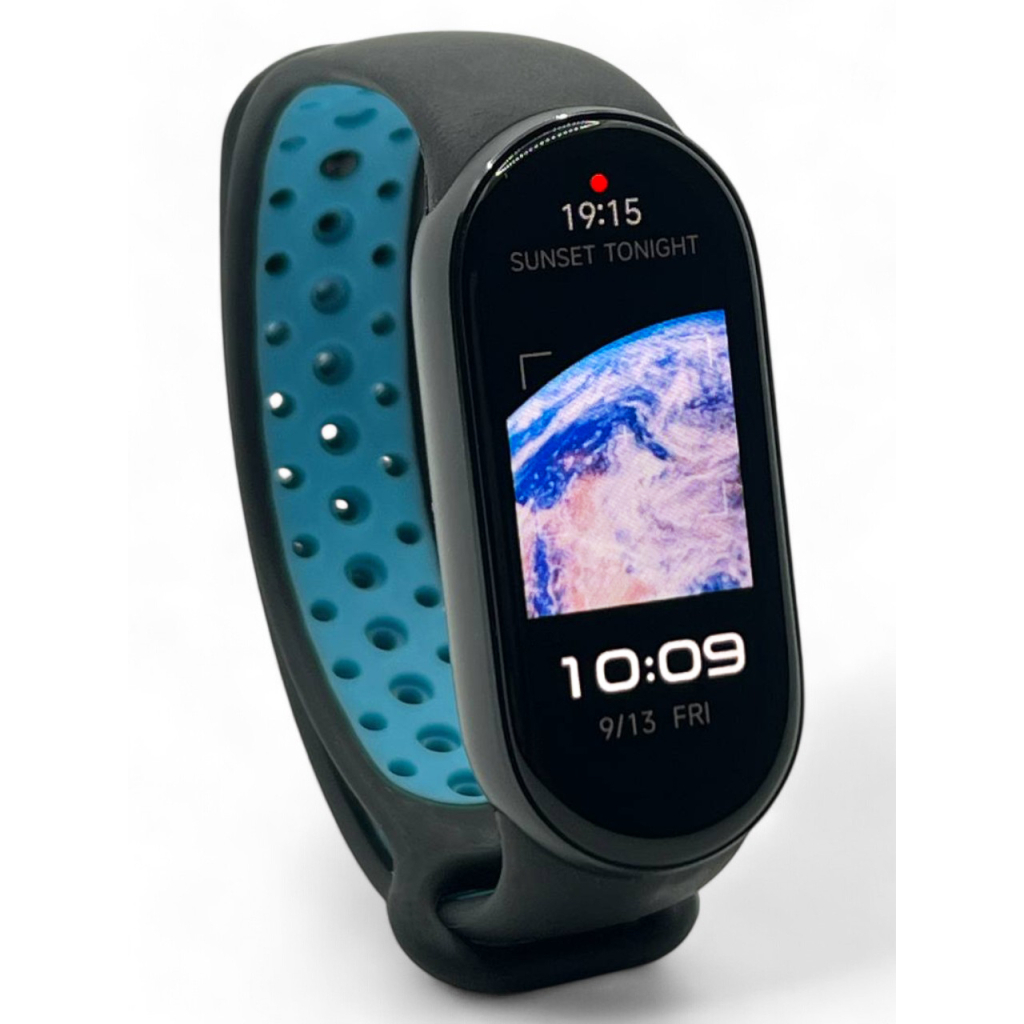 Ремінець до фітнес браслета BeCover Vents Style для Xiaomi Mi Smart Band 9 Black-Blue (711982) - изображение 1
