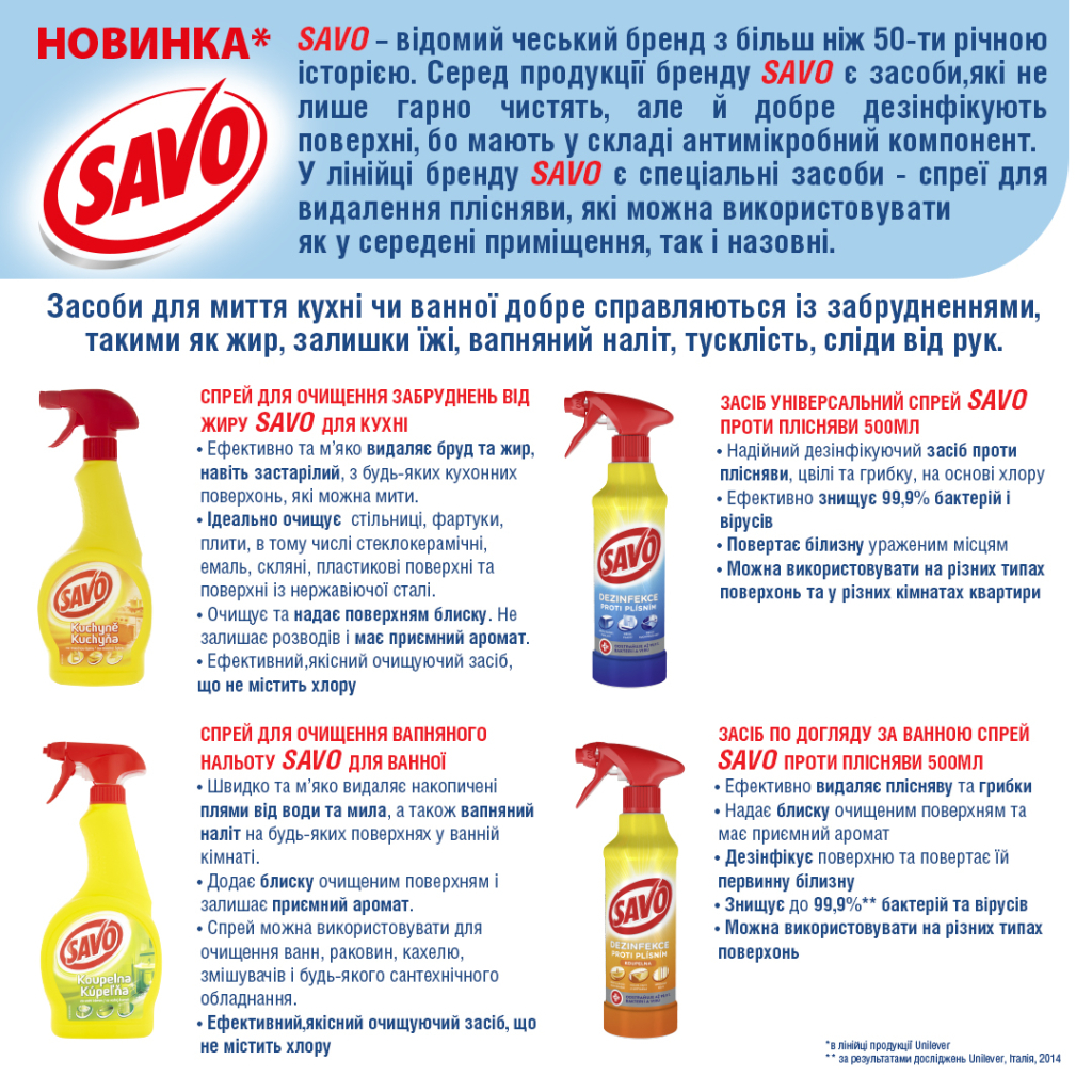 Спрей для чищення ванн Savo Проти цвілі 500 мл (8594005396746) - изображение 3