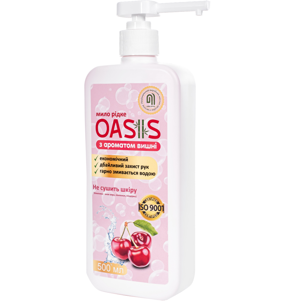 Рідке мило Nata Group Oasis З ароматом вишні 500 мл (4823112601042) - зображення 1