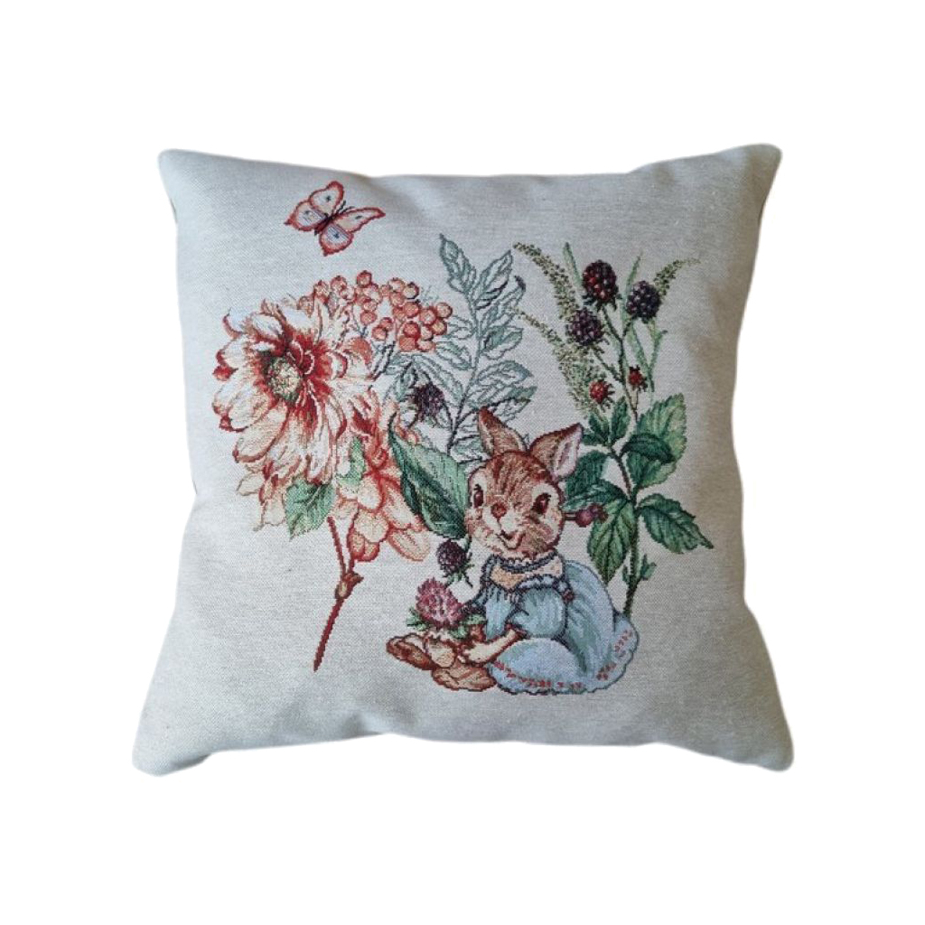 Наволочка Прованс гобеленова 45х45 см Затишок Зайчатко (4823093438491) - зображення 1