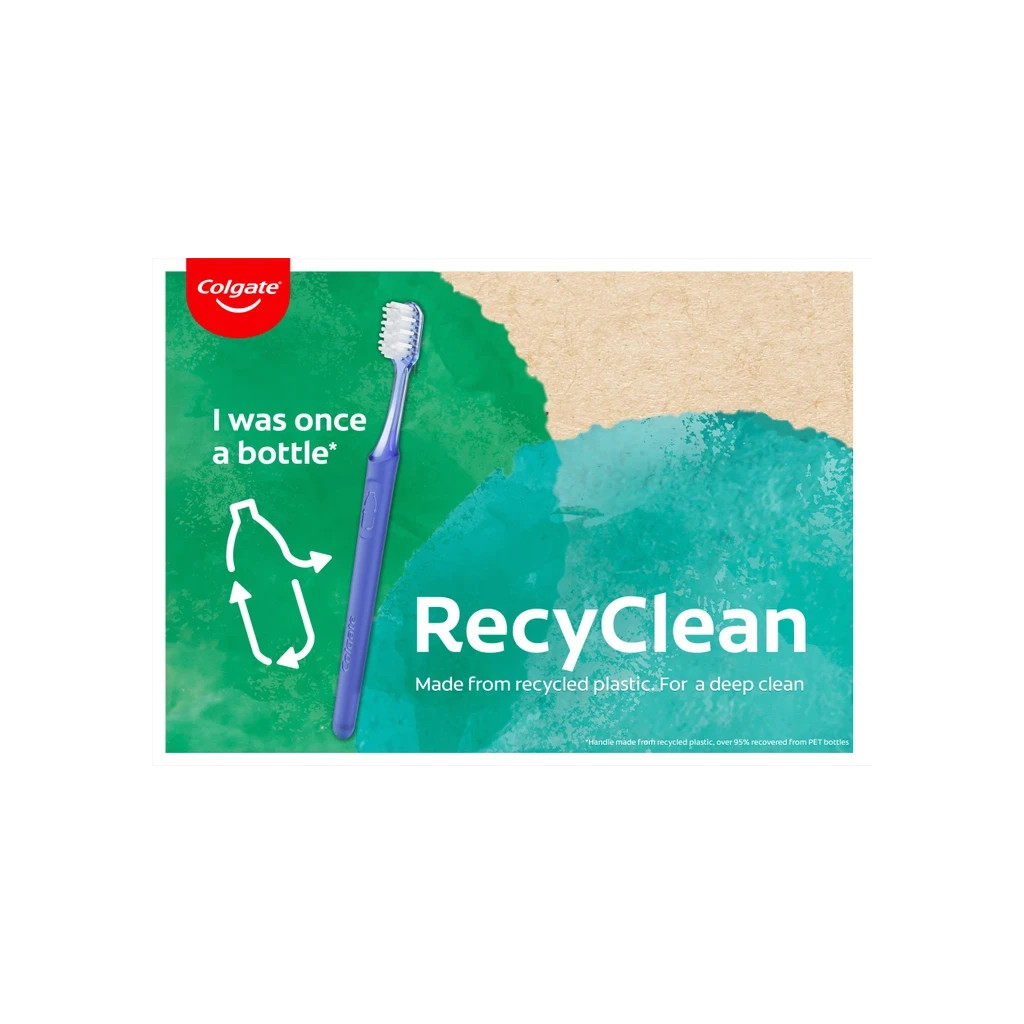 Зубна щітка Colgate RecyClean для глибокого чищення з переробленого пластику (8718951379473) - зображення 6